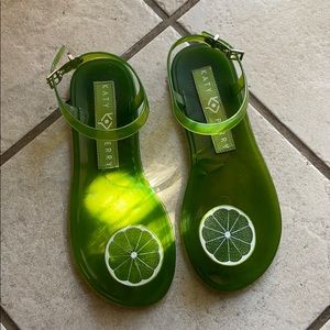 Katy Perry lime green geli sandals size 7